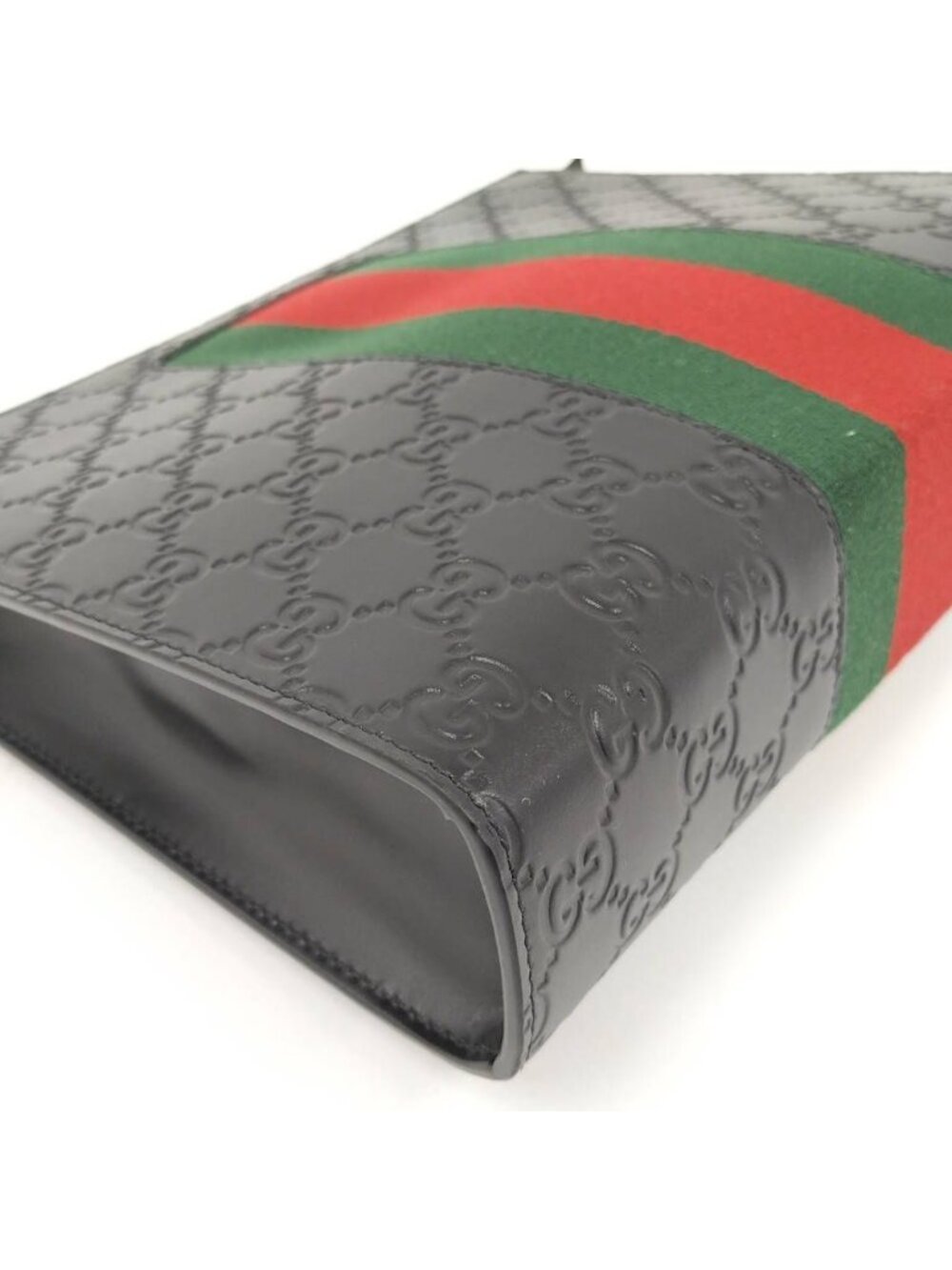 Gucci Clutch Guccissima Sherry Line Leather Black - Picture 4 of 9